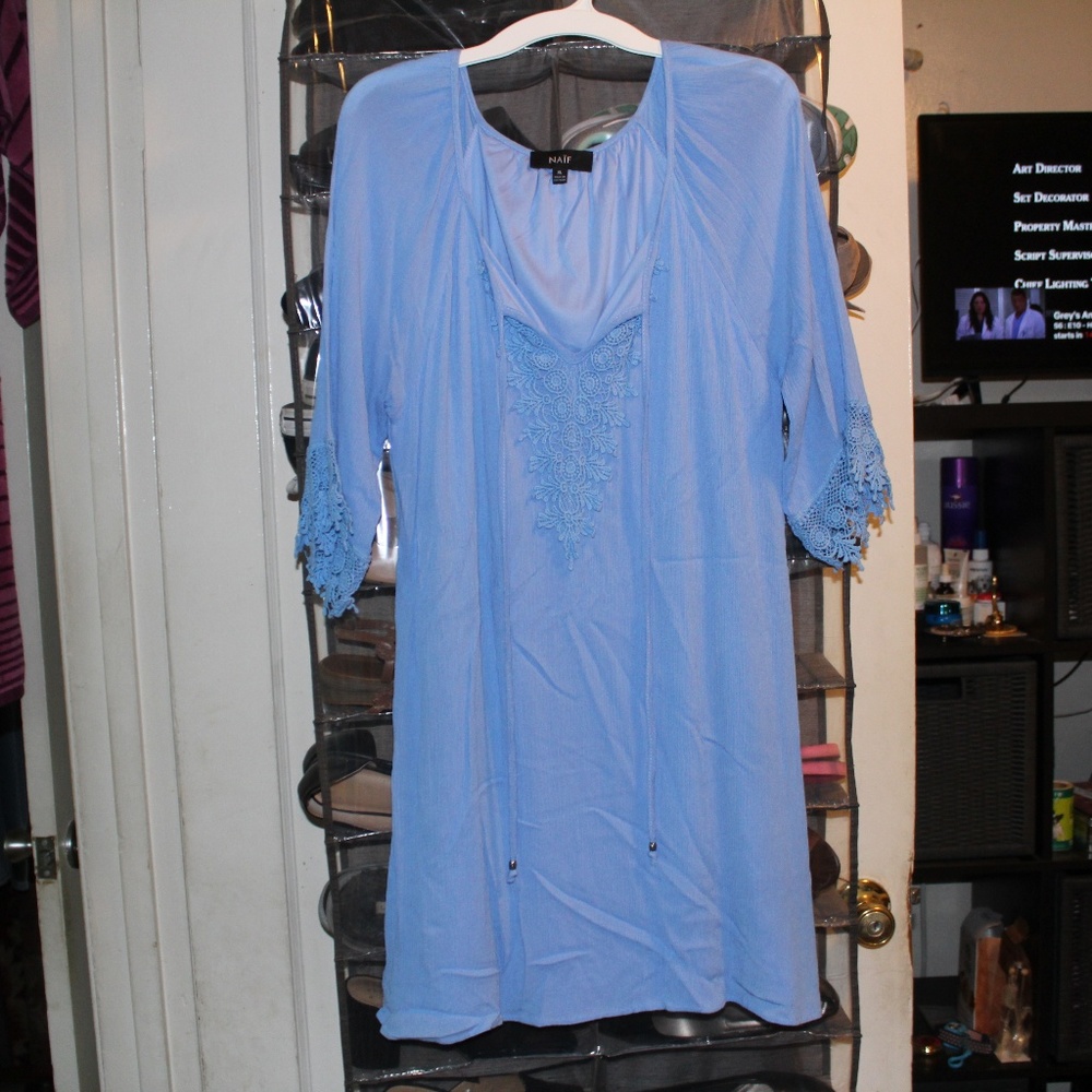 Light Blue Midi Dress